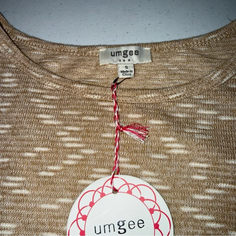 Umgee Size Small New‎ Tunic Leopard Balloon Sleeves Animal Print Boho NWT Deer